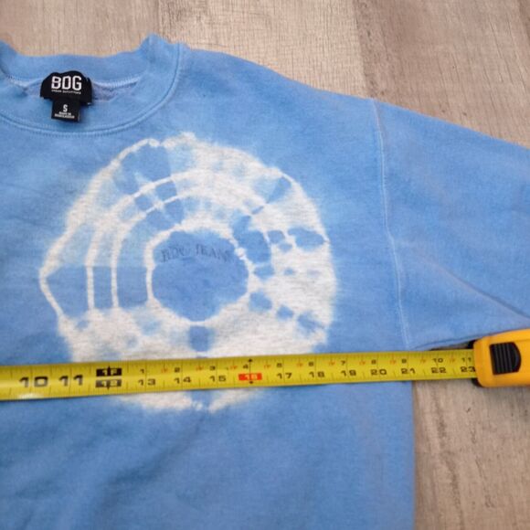 BDG Urban Outfitters Cropped Sweatshirt Small S Pullover Blue Tie Dye - Picture 3 of 6